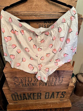 Victoria's Secret Pink Peach Print Sleep Shorts XXL NWT